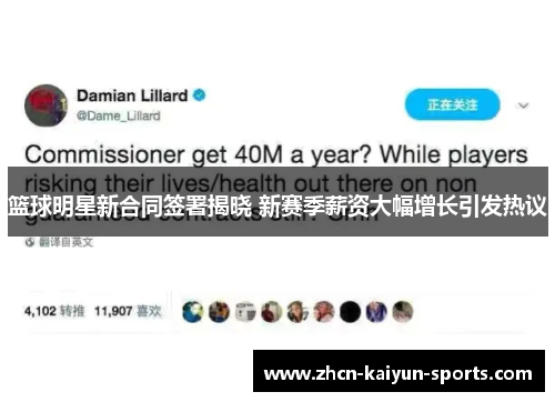 篮球明星新合同签署揭晓 新赛季薪资大幅增长引发热议 篮球明星新合同签署揭晓 新赛季薪资大幅增长引发热议